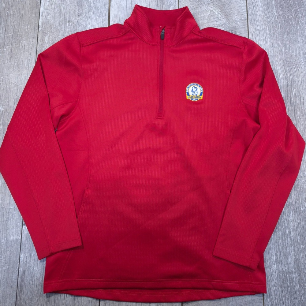 Levelwear Pullover Men Large Red RBC Canadian Open Glen Abbey 2017 1/4 Zip